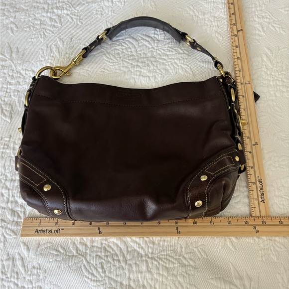 Coach Brown Leather Shoulder Bag - Picture 2 of 8